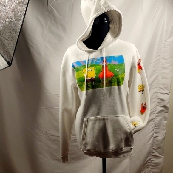 Nickelodeon SpongeBob Squarepants White Hoodie Size Small - Picture 1 of 9